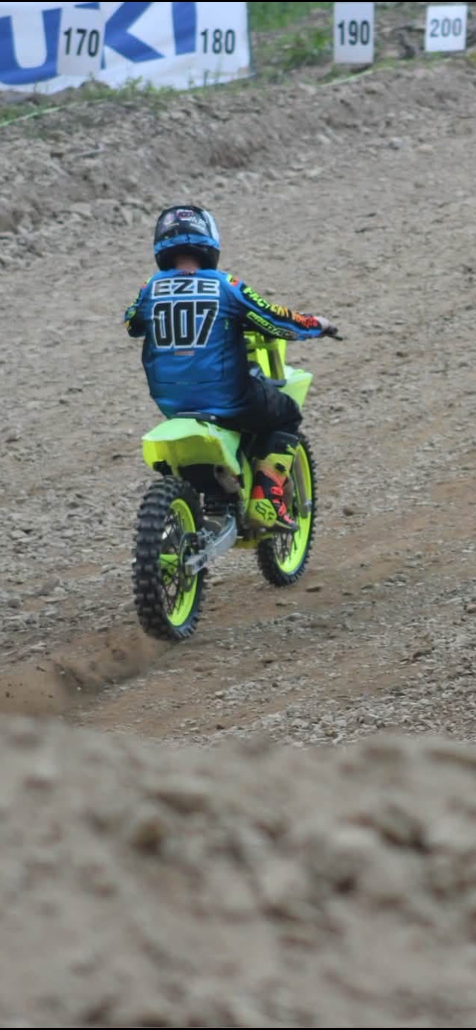 Dirt bike racer on the hill
