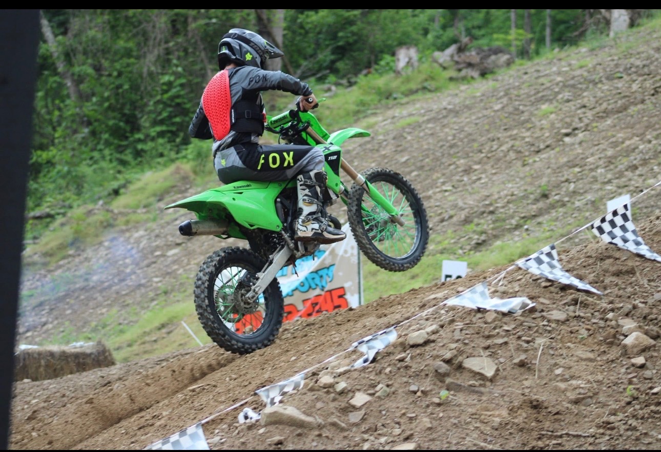Dirt bike hillclimb action